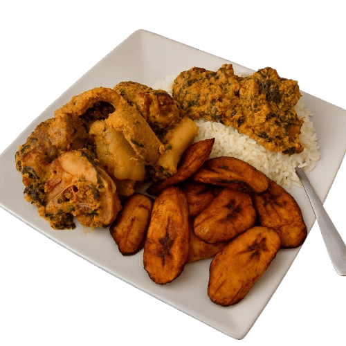 Assorted Nigerian dishes at De Dem's Restaurant