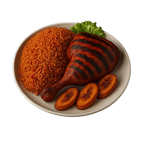 Jollof rice at De Dem's Restaurant in Ajah
